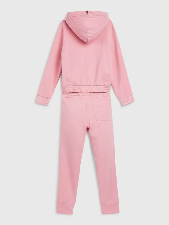 Tommy Hilfiger Essential Hoody And Joggers Set Fresh Pink Girls Sweatshirts and Hoodies Cheap On Sale