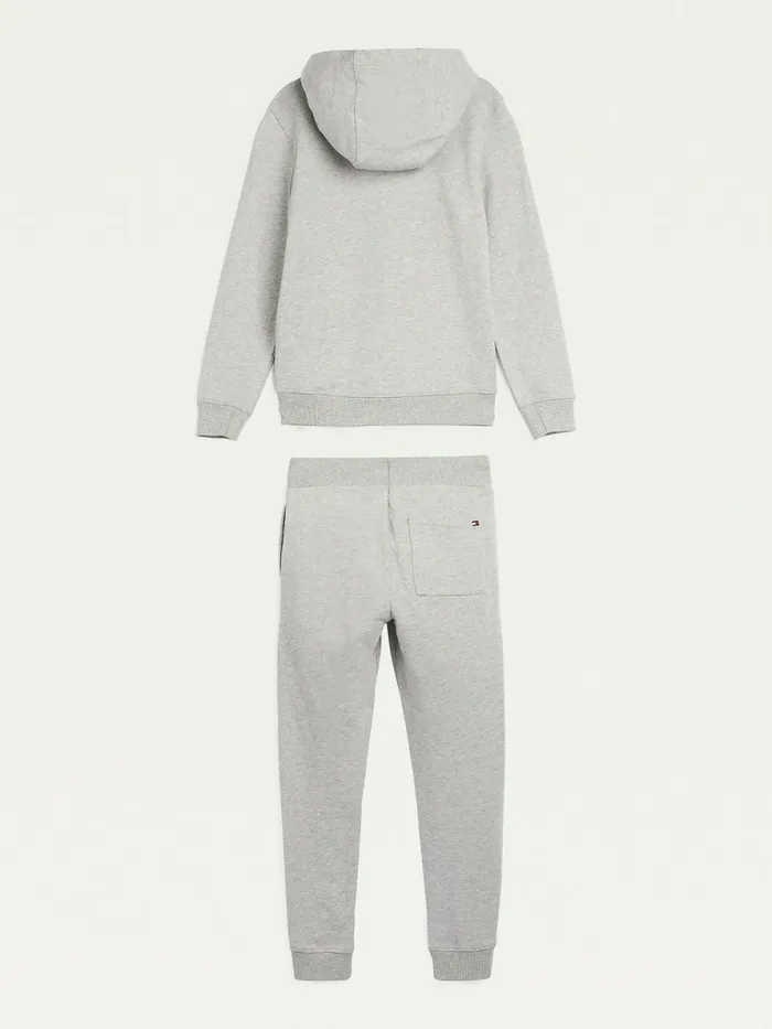 Tommy Hilfiger Essential Hoody And Joggers Set Grey Heather Boys Sweatshirts and Hoodies Casaul