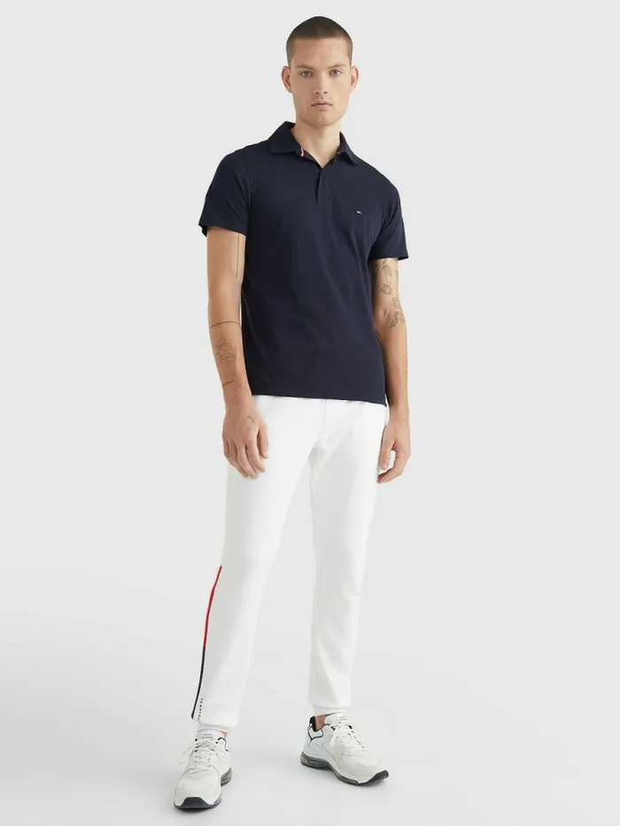 Tommy Hilfiger Essential Jersey Slim Fit Polo Desert Sky Mens Polo Shirts Near Me