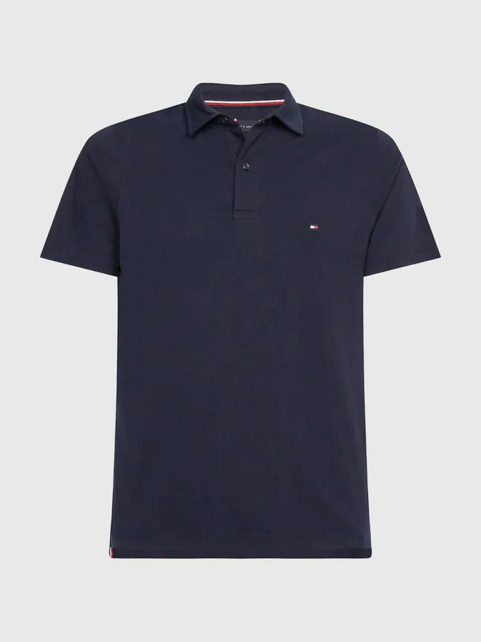 Tommy Hilfiger Essential Jersey Slim Fit Polo Desert Sky Mens Polo Shirts Near Me