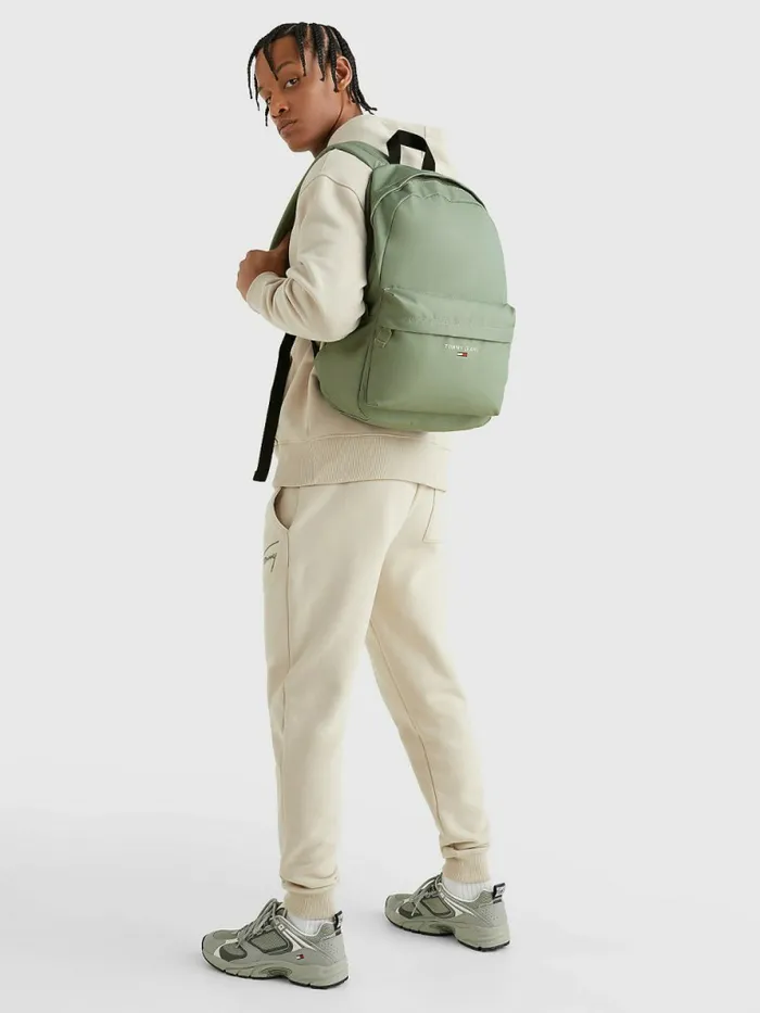 Tommy Hilfiger Essential Logo Backpack Faded Willow Mens Bags Online