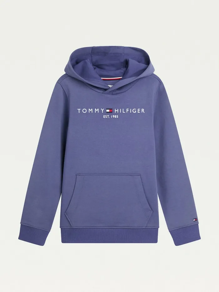 Tommy Hilfiger Essential Logo Hoody Dark Aster Boys Sweatshirts and Hoodies Gift for Friend Tommy Hilfiger Essential Logo Hoody Dark Aster Boys Sweatshirts and Hoodies Gift for Friend