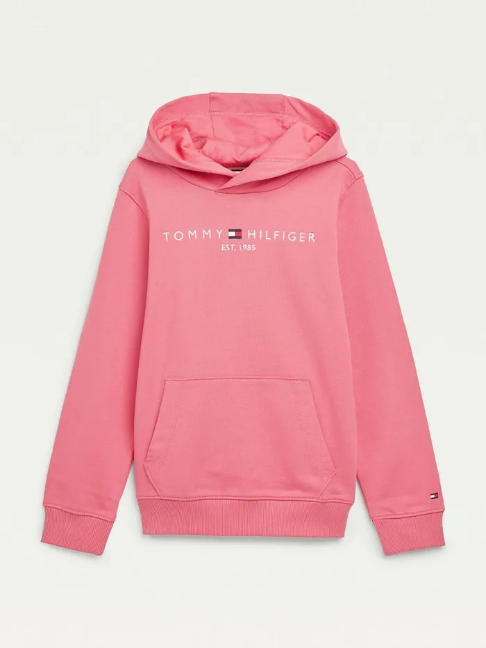 Tommy Hilfiger Essential Logo Hoody Deep Watermelon Boys Sweatshirts and Hoodies For Sale Tommy Hilfiger Essential Logo Hoody Deep Watermelon Boys Sweatshirts and Hoodies For Sale