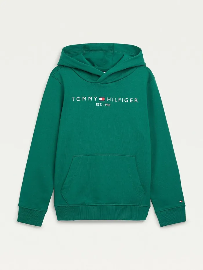 Tommy Hilfiger Essential Logo Hoody Rural Green Boys Sweatshirts and Hoodies Online Tommy Hilfiger Essential Logo Hoody Rural Green Boys Sweatshirts and Hoodies Online