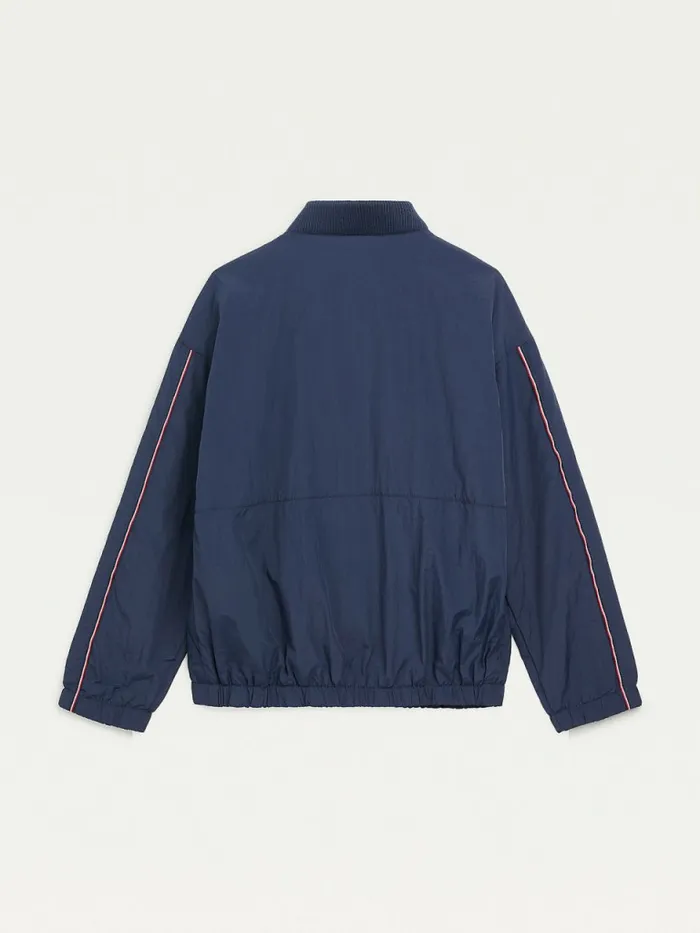 Tommy Hilfiger Essential Logo Recycled Track Jacket Twilight Navy Girls Coats and Jackets Fashion