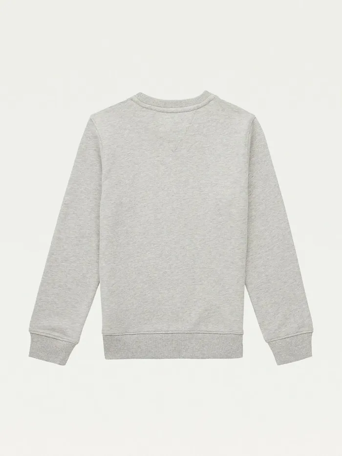 Tommy Hilfiger Essential Logo Sweatshirt Light Grey Heather Girls Sweatshirts and Hoodies Online