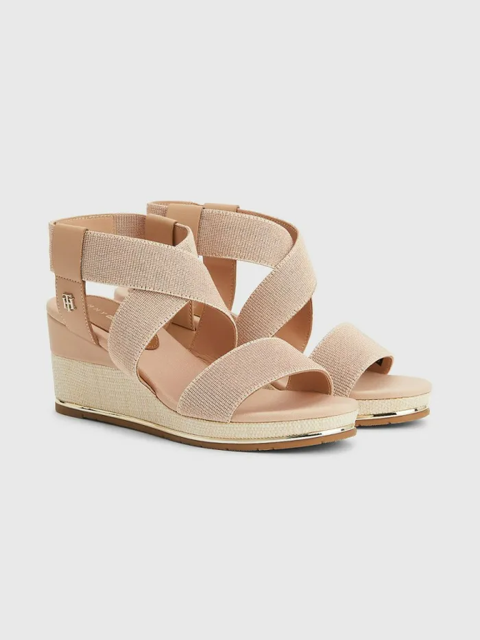 Tommy Hilfiger Essential Low Wedges Sandrift Womens Trainers Gift for Friend