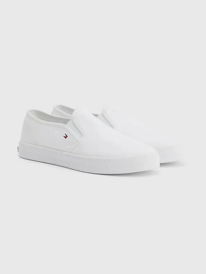 Tommy Hilfiger Essential Nautical SlipOn Trainers White Womens Trainers Fashion