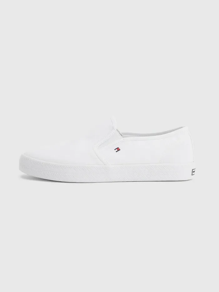Tommy Hilfiger Essential Nautical SlipOn Trainers White Womens Trainers Fashion
