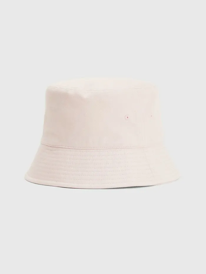 Tommy Hilfiger Essential Organic Cotton Bucket Hat Pink Dust Womens Hats and Scarves Fashion