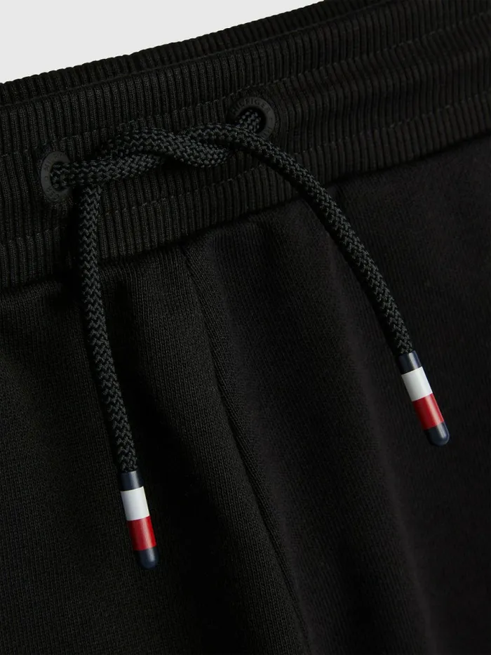 Tommy Hilfiger Essential Organic Cotton Joggers Black Girls Trousers Shorts and Skirts Cheap On Sale