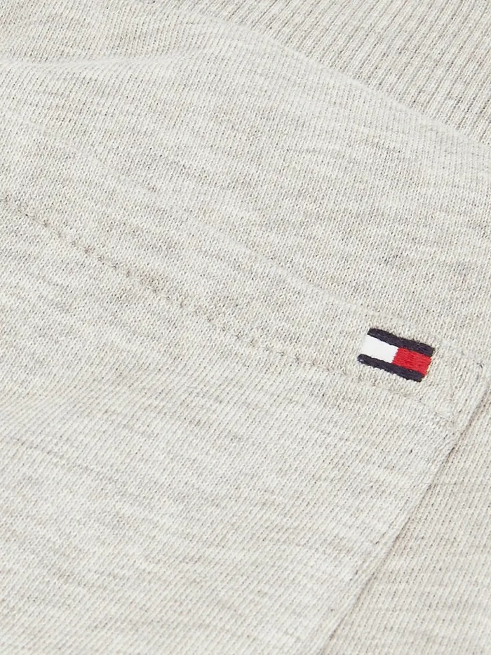 Tommy Hilfiger Essential Organic Cotton Logo Joggers Light Grey Heather Boys Trousers and Shorts For Sale