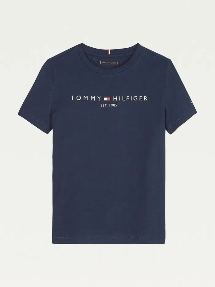 Tommy Hilfiger Essential Organic Cotton Logo TShirt Twilight Navy Boys TShirts and Polos Near Me Tommy Hilfiger Essential Organic Cotton Logo TShirt Twilight Navy Boys TShirts and Polos Near Me