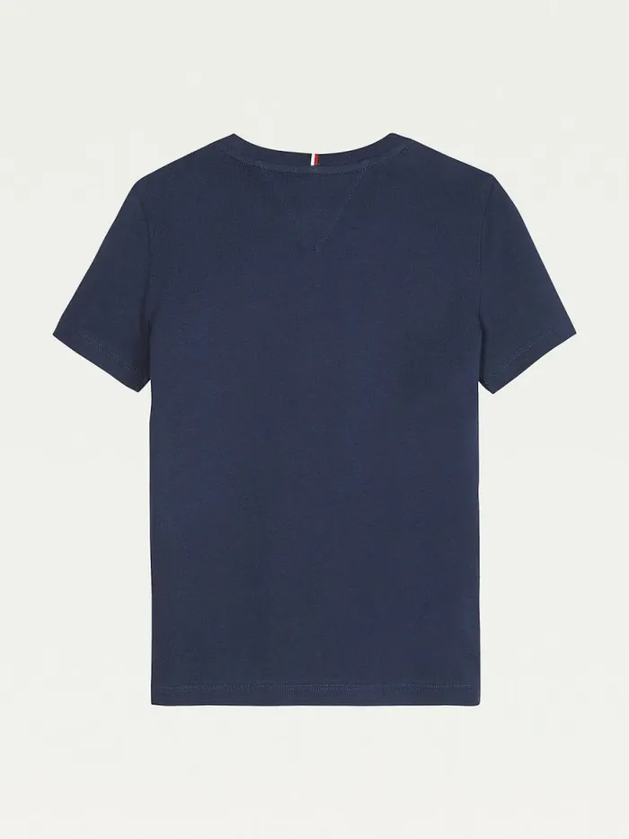 Tommy Hilfiger Essential Organic Cotton Logo TShirt Twilight Navy Boys TShirts and Polos Near Me