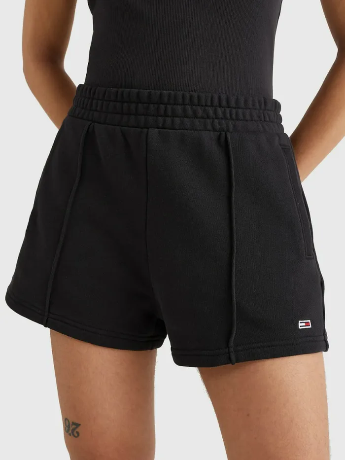 Tommy Hilfiger Essential Organic Cotton Shorts Black Womens Shorts Sale