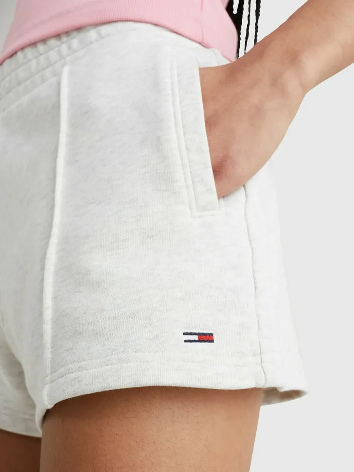 Tommy Hilfiger Essential Organic Cotton Shorts Silver Grey Htr Womens Shorts Near Me