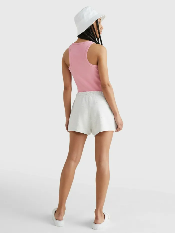 Tommy Hilfiger Essential Organic Cotton Shorts Silver Grey Htr Womens Shorts Near Me