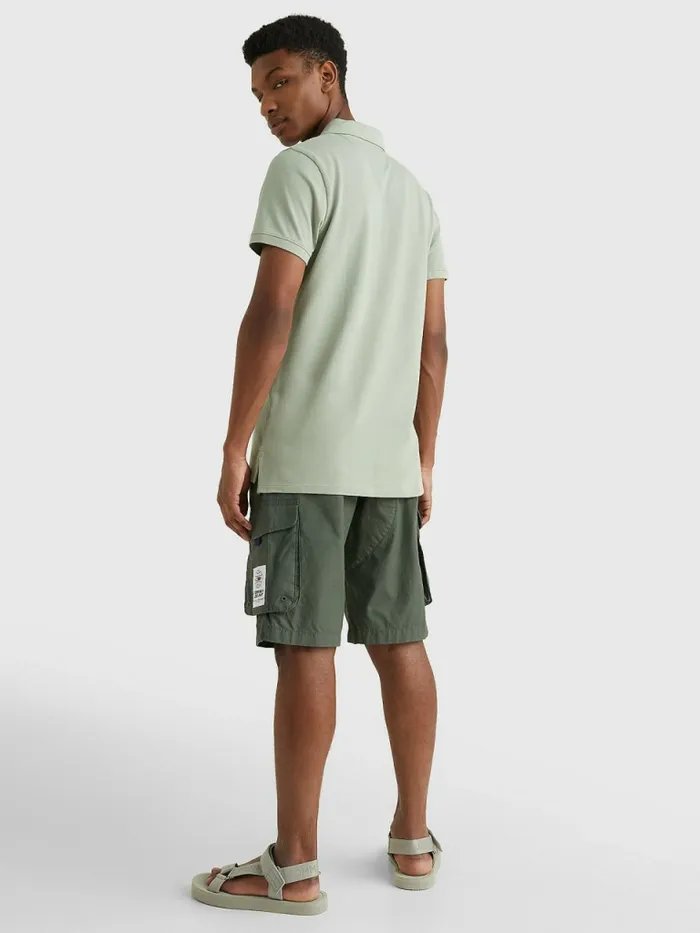 Tommy Hilfiger Essential Organic Cotton Slim Fit Polo Faded Willow Mens Polo Shirts Gift 4 You