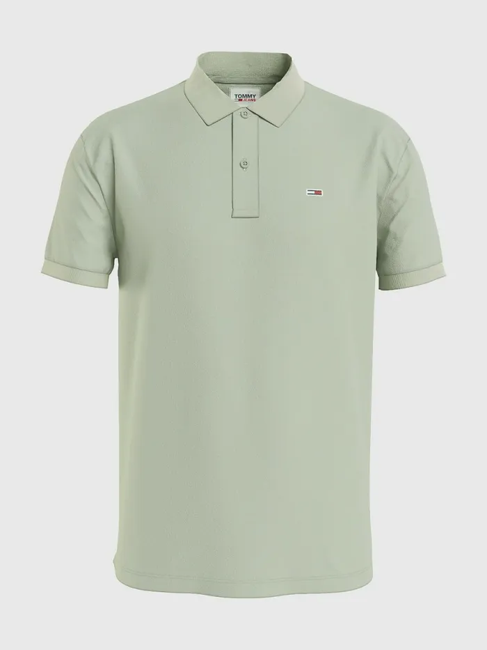 Tommy Hilfiger Essential Organic Cotton Slim Fit Polo Faded Willow Mens Polo Shirts Gift 4 You