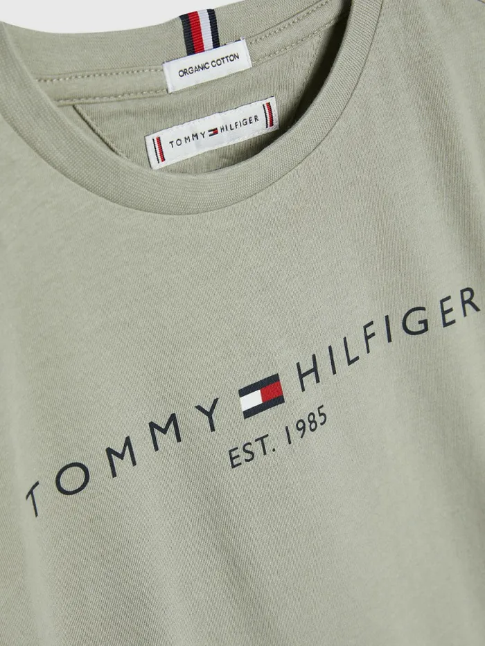 Tommy Hilfiger Essential Organic Cotton TShirt Faded Willow Girls Tops and TShirts Gift 4 You