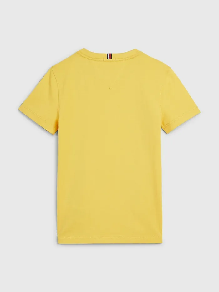 Tommy Hilfiger Essential Organic Cotton TShirt Prairie Yellow Boys TShirts and Polos Casaul