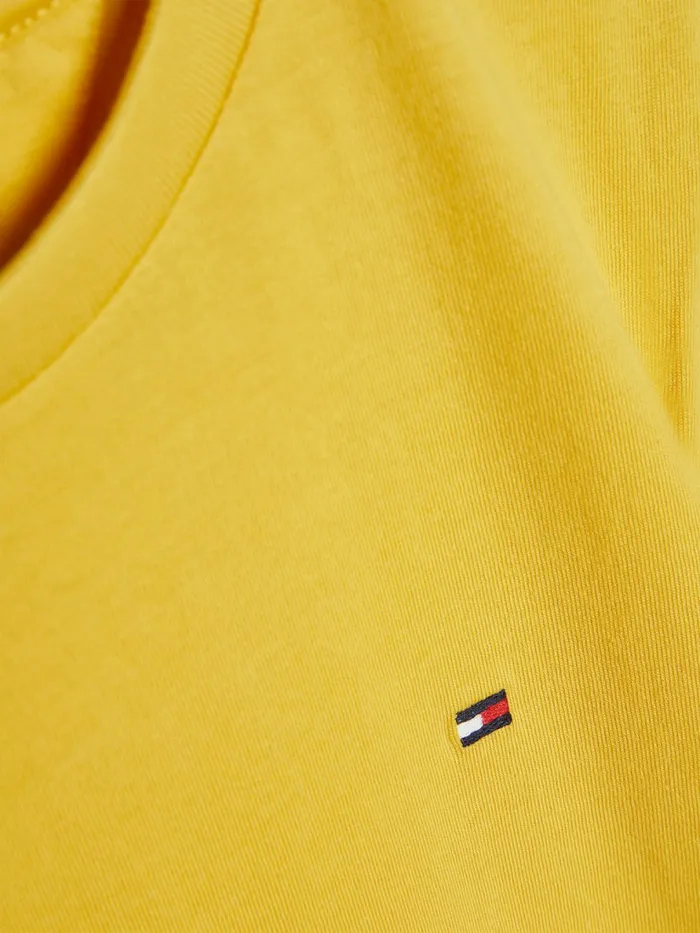 Tommy Hilfiger Essential Organic Cotton TShirt Prairie Yellow Boys TShirts and Polos Casaul