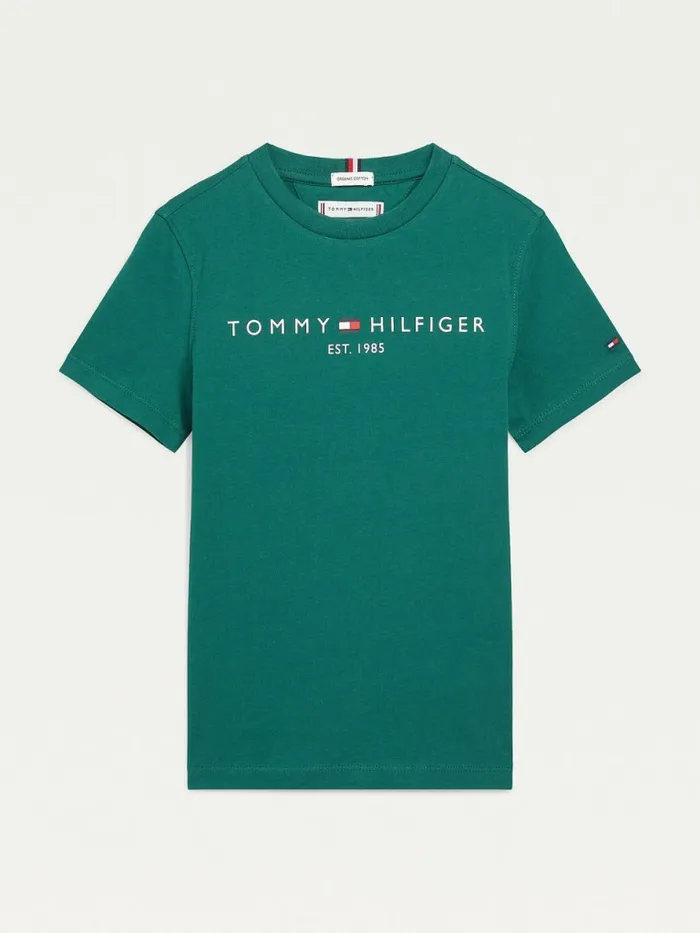 Tommy Hilfiger Essential Organic Cotton TShirt Rural Green Girls Tops and TShirts Online Tommy Hilfiger Essential Organic Cotton TShirt Rural Green Girls Tops and TShirts Online