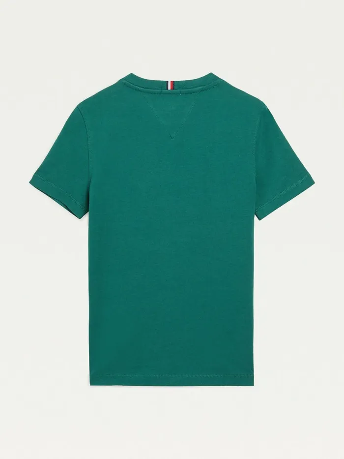 Tommy Hilfiger Essential Organic Cotton TShirt Rural Green Girls Tops and TShirts Online