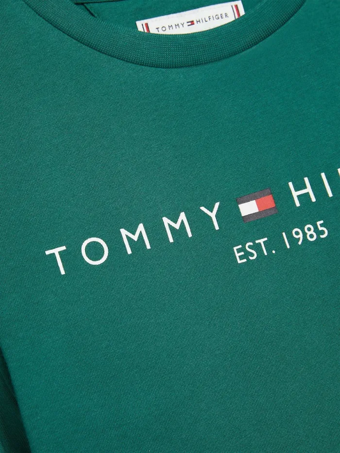 Tommy Hilfiger Essential Organic Cotton TShirt Rural Green Girls Tops and TShirts Online
