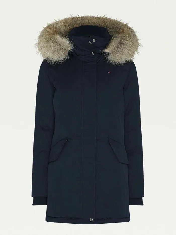 Tommy Hilfiger Essential Padded Parka Desert Sky Womens Coats and Jackets Gift 4 You