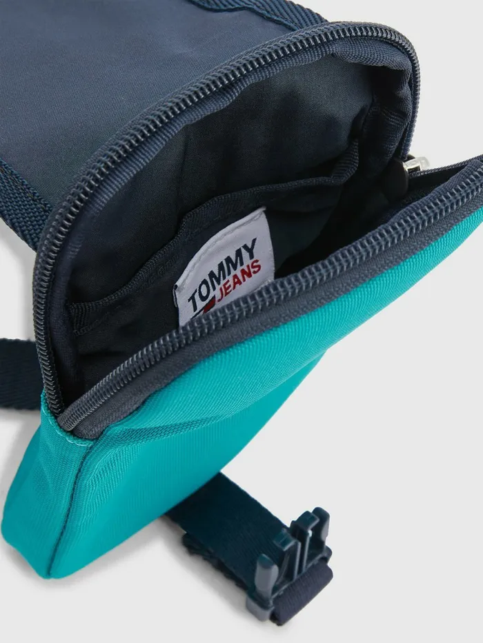 Tommy Hilfiger Essential Phone Pouch New Teal Mens Wallets and Card Holders Cheap On Sale