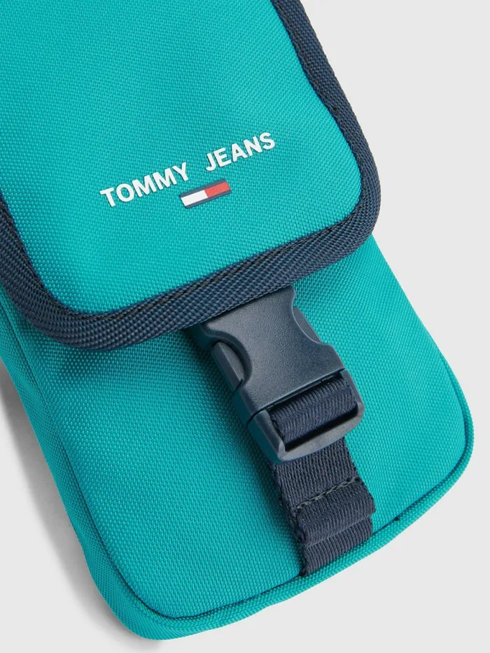 Tommy Hilfiger Essential Phone Pouch New Teal Mens Wallets and Card Holders Cheap On Sale