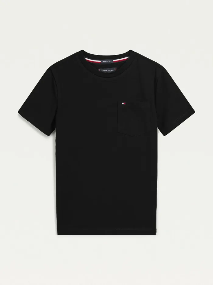 Tommy Hilfiger Essential Pocket TShirt Black Boys TShirts and Polos Near Me