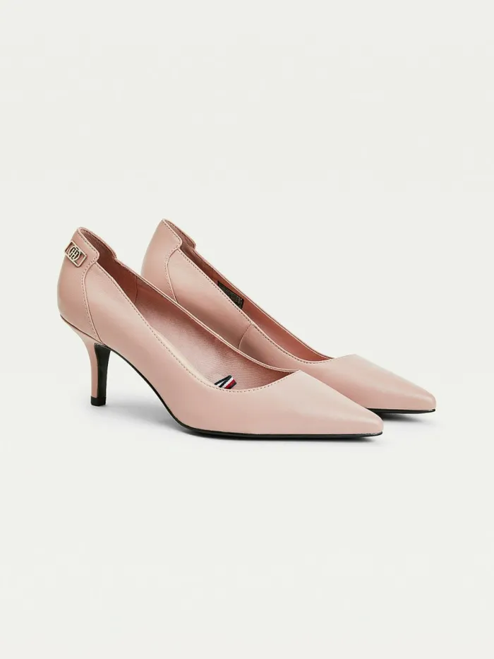 Tommy Hilfiger Essential Pointed Low Heel Leather Pumps Desert Mauve Womens Pumps Fashion Tommy Hilfiger Essential Pointed Low Heel Leather Pumps Desert Mauve Womens Pumps Fashion