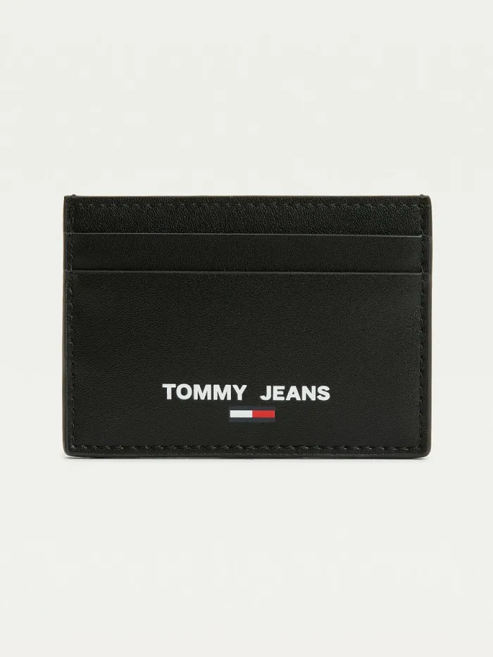 Tommy Hilfiger Essential Recycled Leather Card Holder Black Mens Wallets and Card Holders Casaul Tommy Hilfiger Essential Recycled Leather Card Holder Black Mens Wallets and Card Holders Casaul