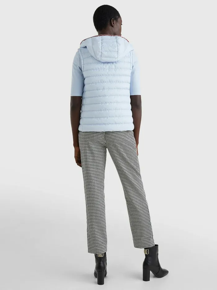 Tommy Hilfiger Essential Removable Hood Down Vest Breezy Blue Womens Coats and Jackets Gift Ideas