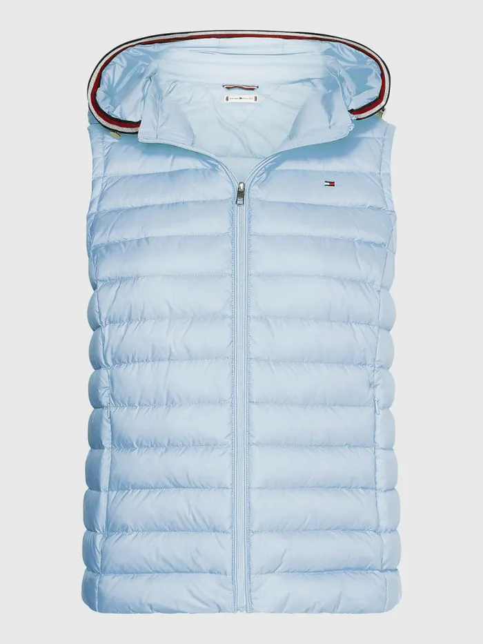 Tommy Hilfiger Essential Removable Hood Down Vest Breezy Blue Womens Coats and Jackets Gift Ideas