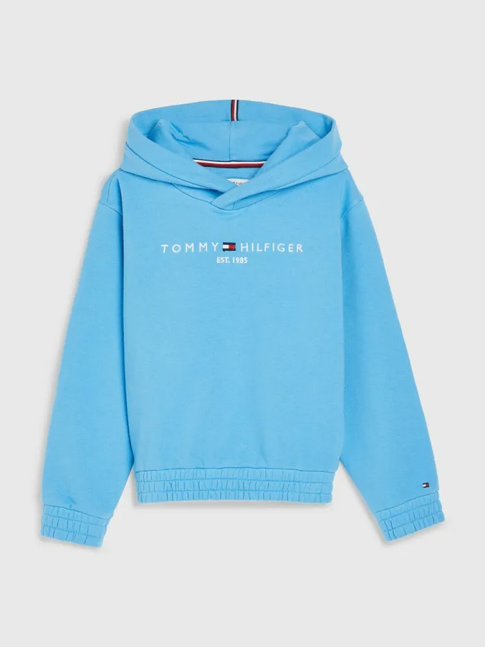 Tommy Hilfiger Essential Ruched Detailing Hoody Blue Crush Girls Sweatshirts and Hoodies Sale Tommy Hilfiger Essential Ruched Detailing Hoody Blue Crush Girls Sweatshirts and Hoodies Sale