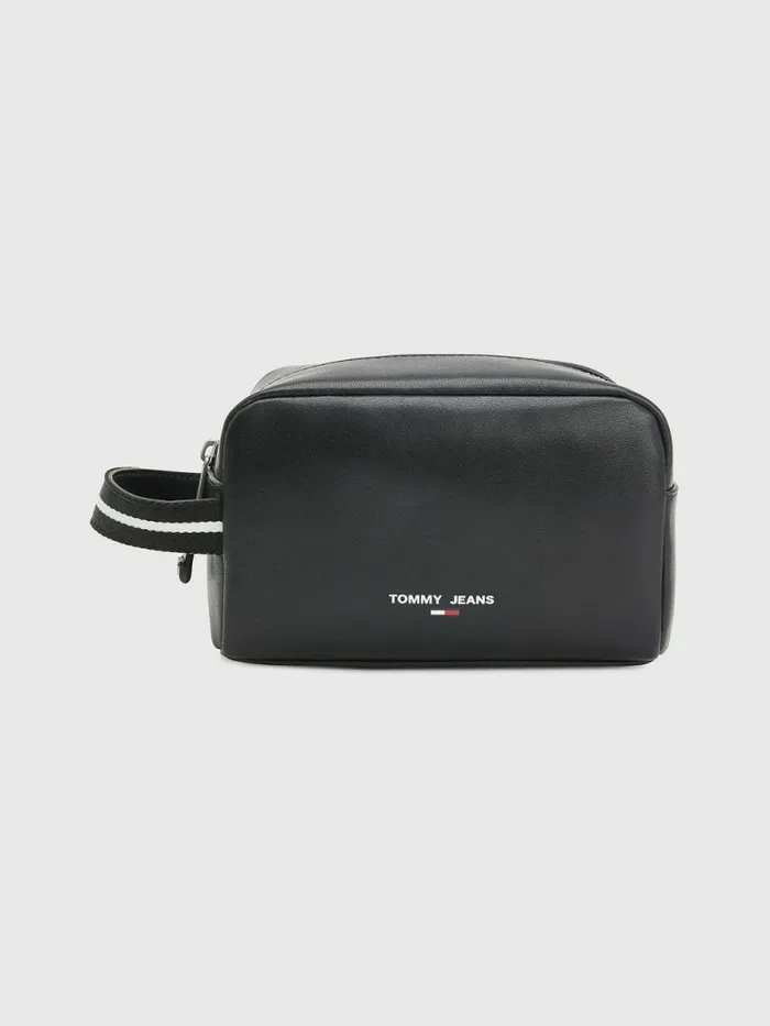 Tommy Hilfiger Essential Side Handle Washbag Black Mens Bags On Sale