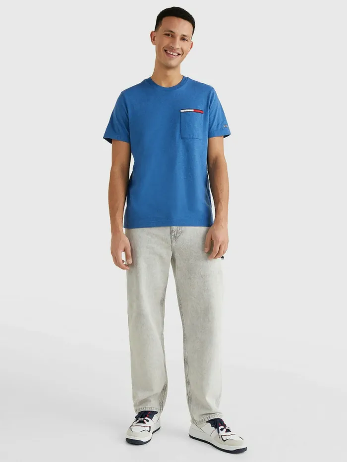Tommy Hilfiger Essential Signature Pocket TShirt Regatta Blue Htr Mens TShirts Gift 4 You