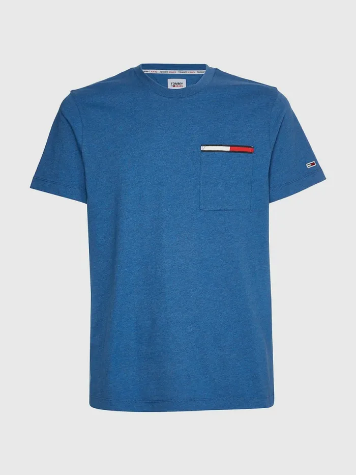 Tommy Hilfiger Essential Signature Pocket TShirt Regatta Blue Htr Mens TShirts Gift 4 You