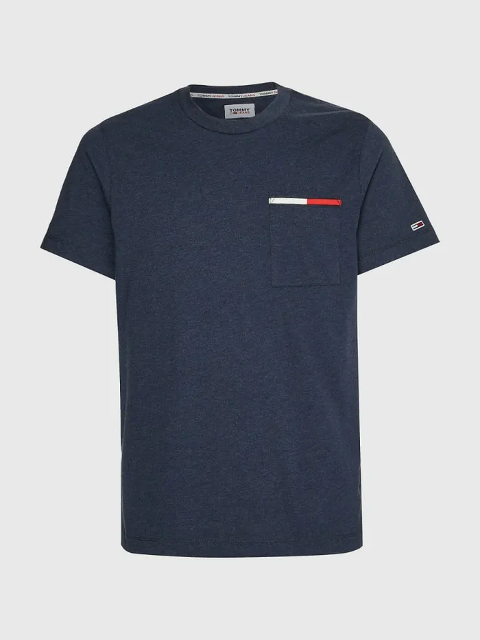 Tommy Hilfiger Essential Signature Pocket TShirt Twilight Navy Htr Mens TShirts Gift for Friend