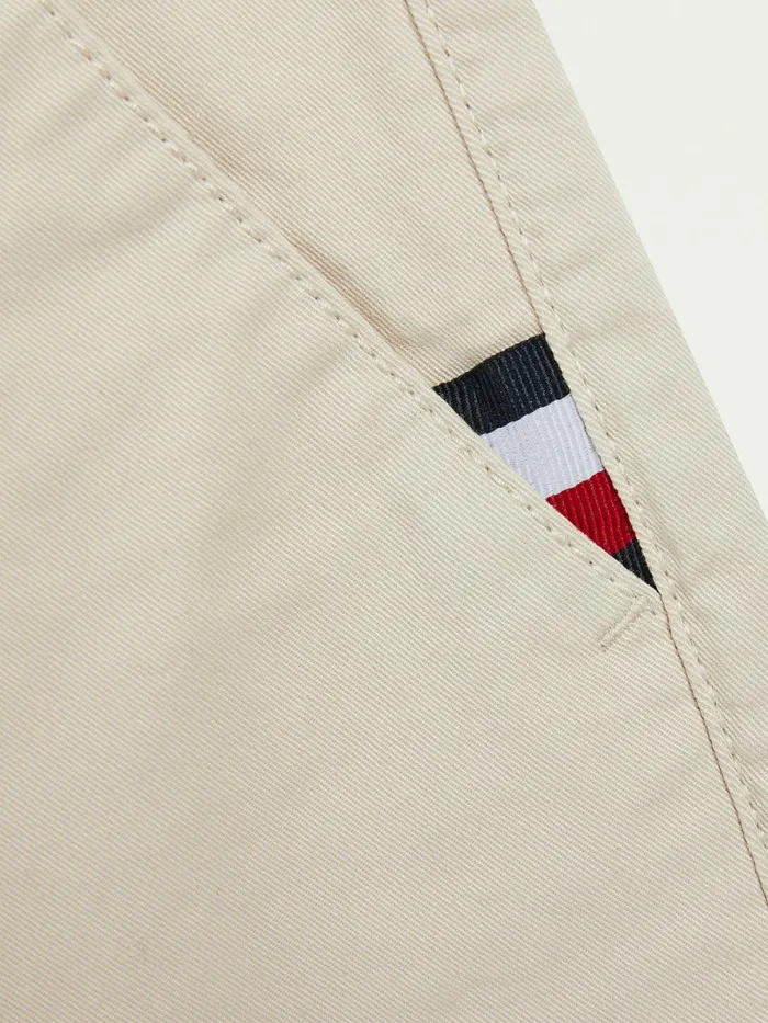 Tommy Hilfiger Essential Slim Fit Chinos Stony Beige Boys Trousers and Shorts Casaul