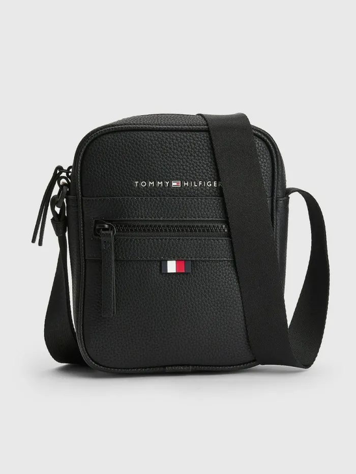 Tommy Hilfiger Essential Small Reporter Bag Black Mens Bags Gift for Friend