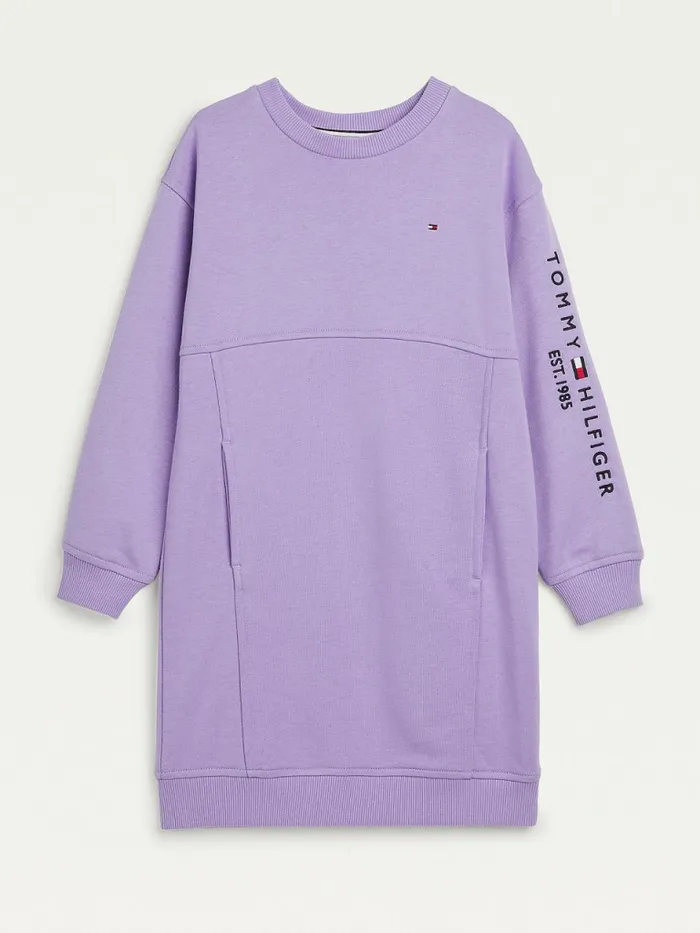 Tommy Hilfiger Essential Sweatshirt Dress Violet Viola Girls Dresses Gift 4 You Tommy Hilfiger Essential Sweatshirt Dress Violet Viola Girls Dresses Gift 4 You