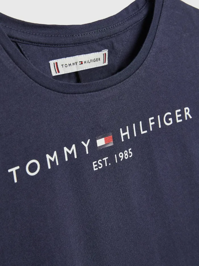 Tommy Hilfiger Essential TShirt And Shorts Set Twilight Navy Girls Sweatshirts and Hoodies On Sale