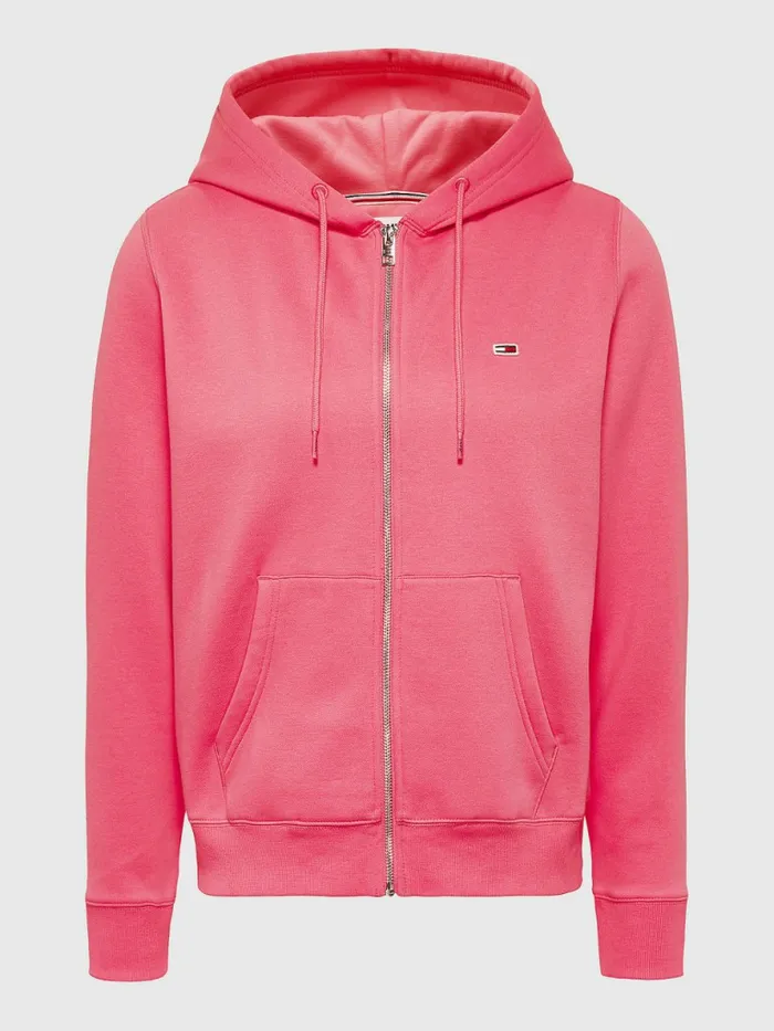 Tommy Hilfiger Essential ZipThru Hoody Garden Rose Womens Sweatshirts and Hoodies Fashion