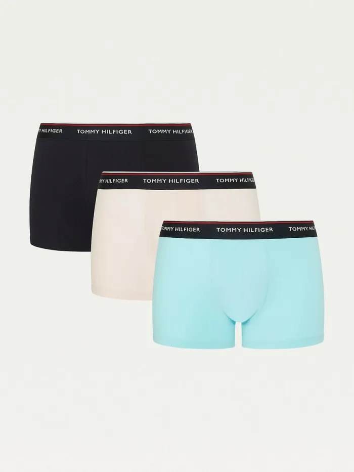Tommy Hilfiger Exclusive 3Pack Organic Cotton Trunks Dsrt SkyPale PnkCryo Ice Mens Underwear Sale Tommy Hilfiger Exclusive 3Pack Organic Cotton Trunks Dsrt SkyPale PnkCryo Ice Mens Underwear Sale