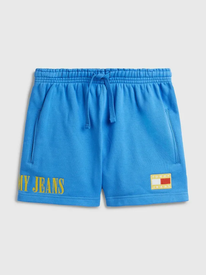 Tommy Hilfiger Exclusive Pop Drop Drawstring Shorts Electric Aqua Womens CoOrds Fashion Tommy Hilfiger Exclusive Pop Drop Drawstring Shorts Electric Aqua Womens CoOrds Fashion
