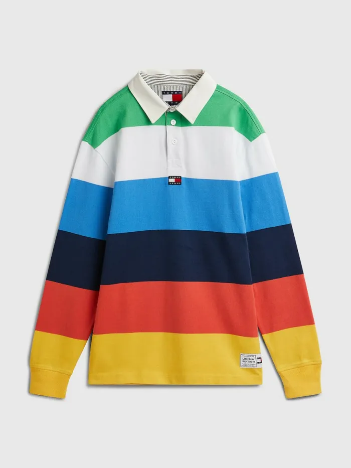 Tommy Hilfiger Exclusive Pop Drop Stripe Organic Cotton Polo Multi Stripe Mens Polo Shirts Sale Tommy Hilfiger Exclusive Pop Drop Stripe Organic Cotton Polo Multi Stripe Mens Polo Shirts Sale